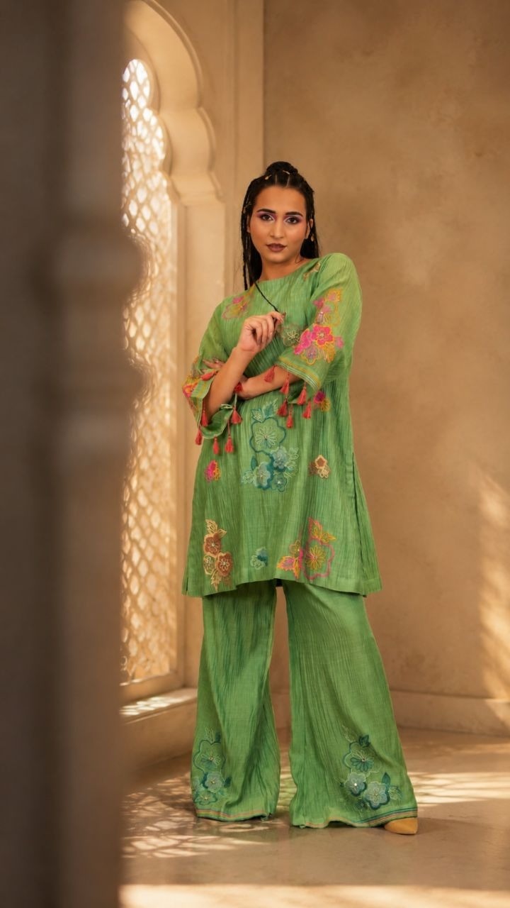 Emerald Bloom Suit Set