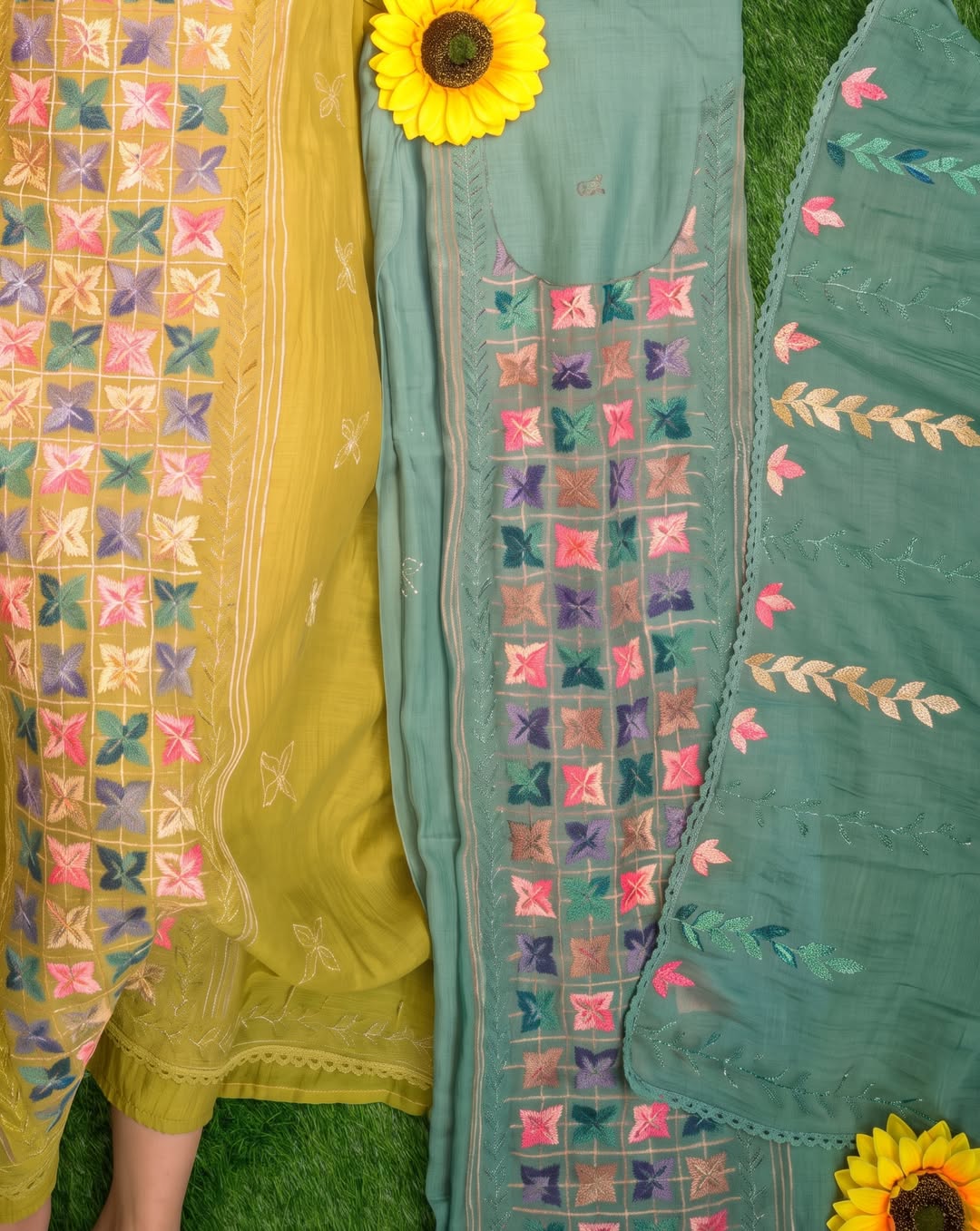 Meadow Bloom Unstitched Suit