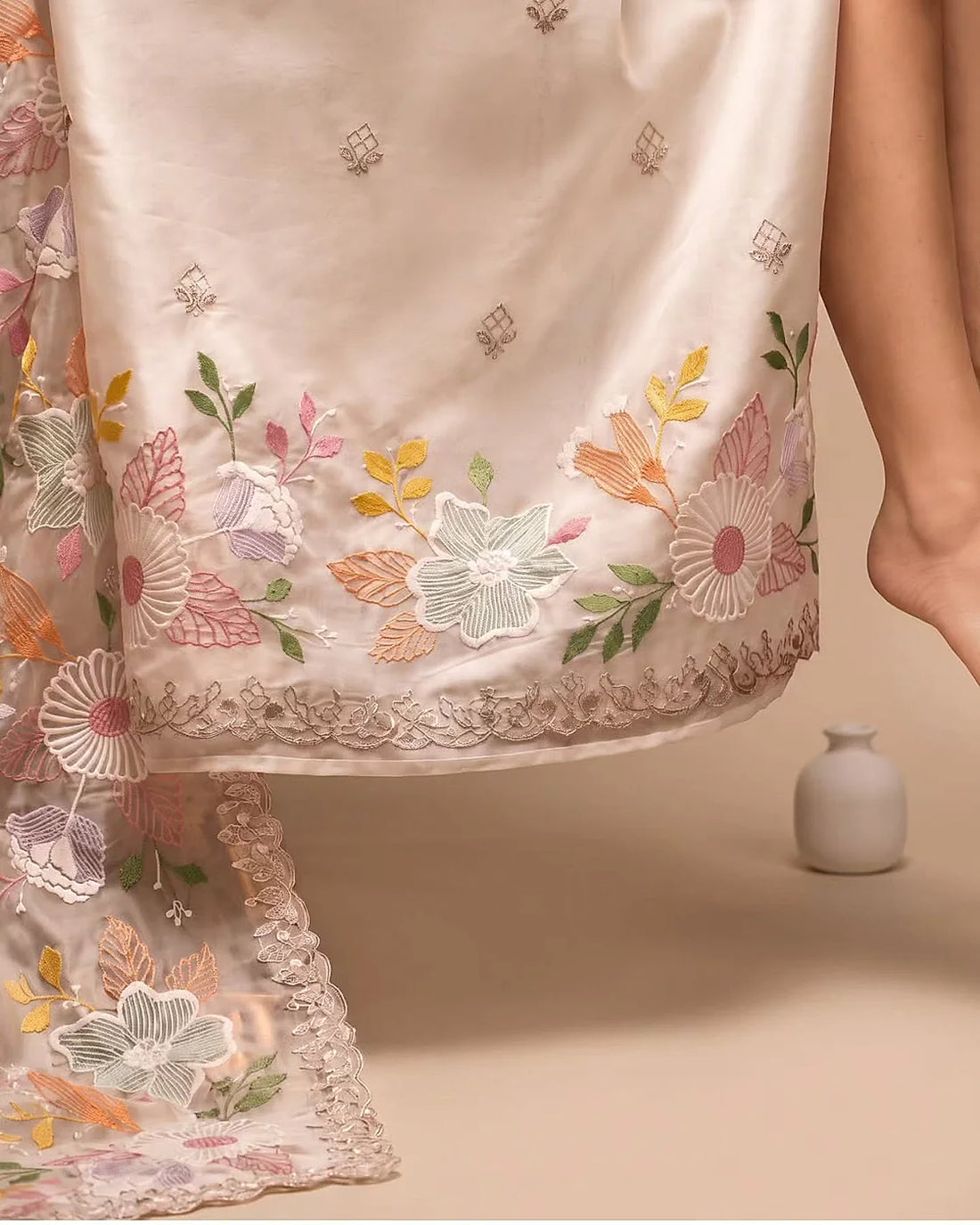Pearl Floral Vine Suit Design