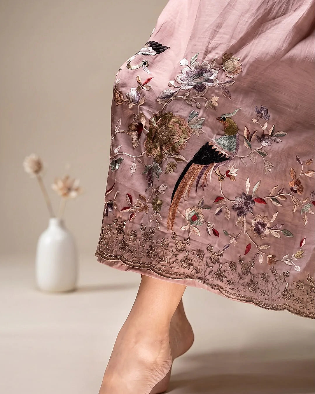 Blush Floral Hem Suit Design