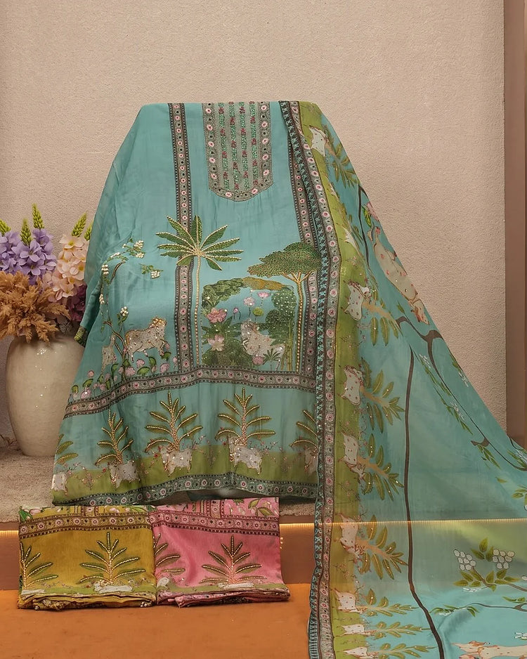 Aqua Garden Panel Suit Design