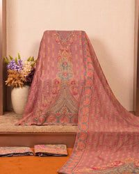 Coral Ornamental V-Neck Suit Design