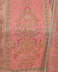 Blush Green Floral Embellished Suit Design