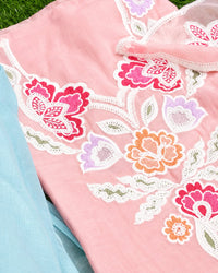 Aqua Floral Vine Suit Design