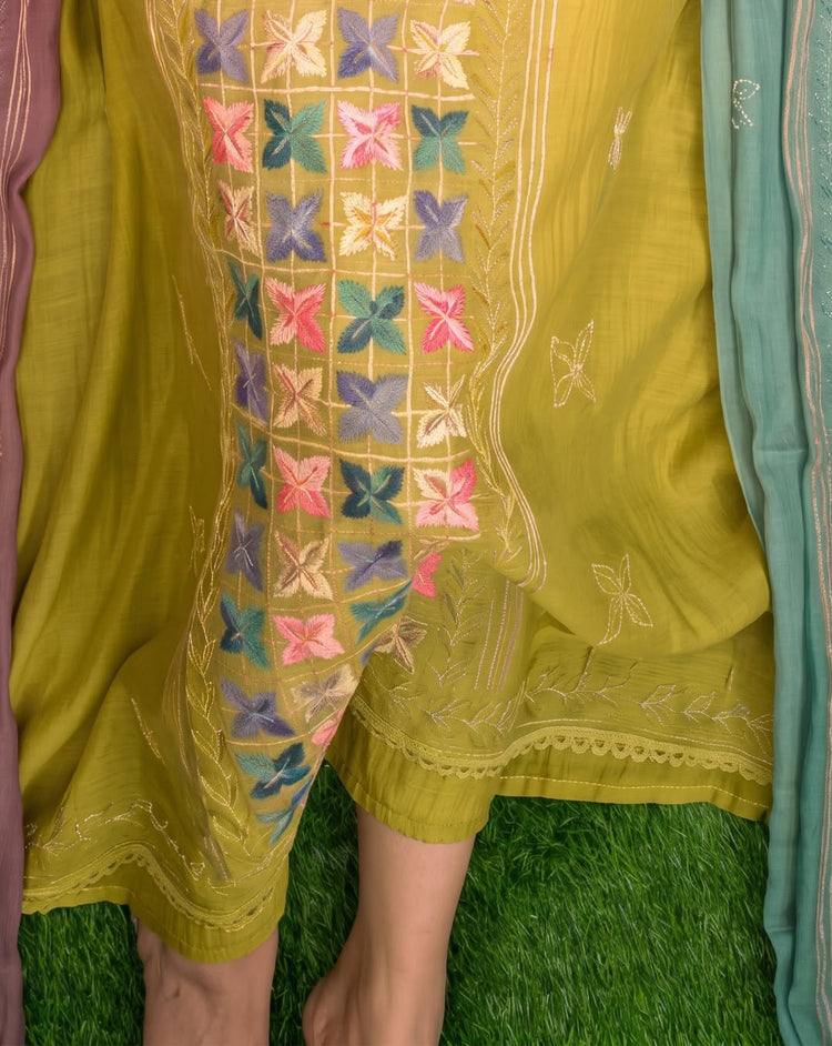 Meadow Bloom Unstitched Suit