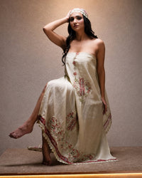 Ivory Floral Medallion Suit Design