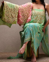 Meher Mint- Unstitched Suit Set
