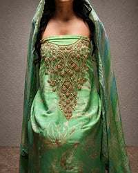 Meher Mint- Unstitched Suit Set