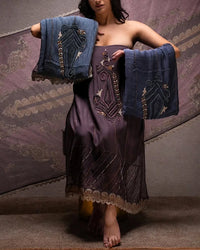Deep Plum Ornamental Suit Design