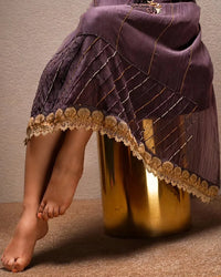 Deep Plum Ornamental Suit Design