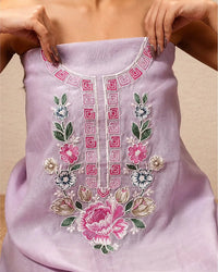 Lavender Pink Floral Suit Design