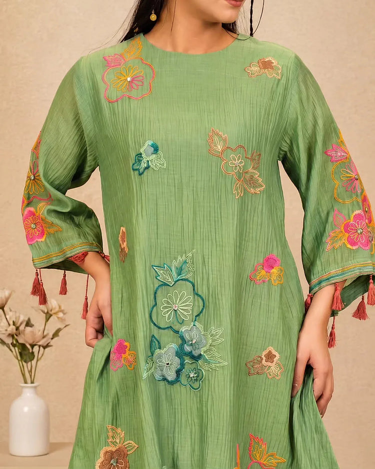 Emerald Bloom Suit Set