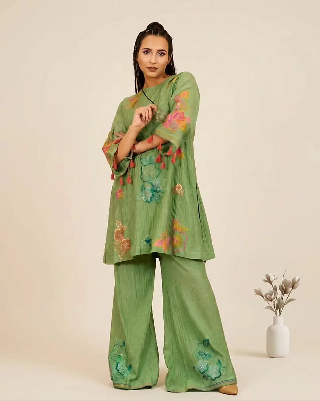 Emerald Bloom Suit Set