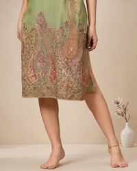 Sage Paisley Border Suit Design