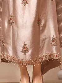 Blush Layered Neckline Suit Design