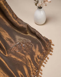Charcoal Gold Ornamental Suit Design