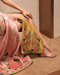 Rose Pink Multicolour Neckline Suit Design