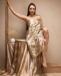 Champagne Lattice Medallion Suit Design
