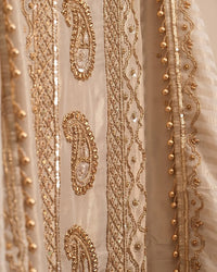 Ivory Gold Paisley Panel Suit Design