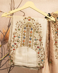 Champagne Multicolour Embellished Suit Design