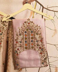 Champagne Multicolour Embellished Suit Design