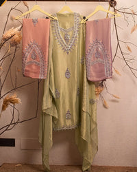 Lemon Ornamental Motif Suit Design