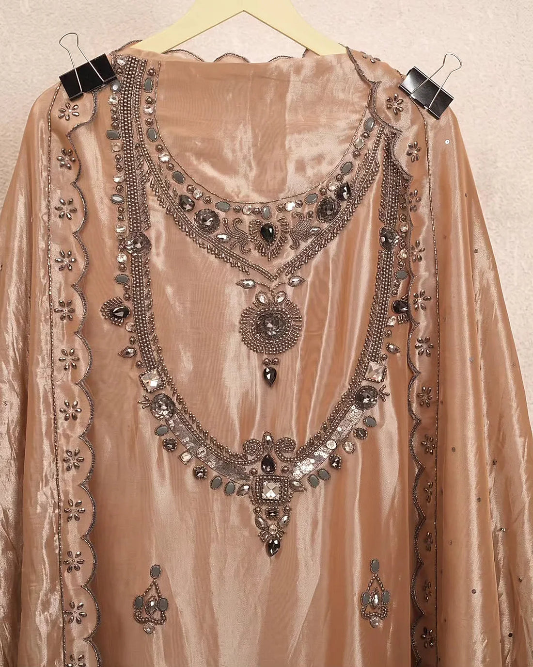 Champagne Dark Medallion Suit Design