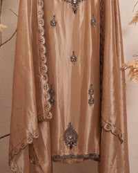 Champagne Dark Medallion Suit Design