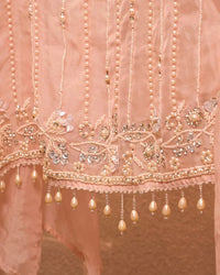 Peach Fine Ornamental Suit Design