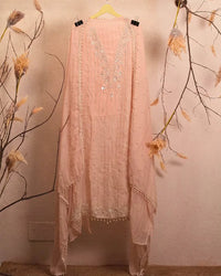 Peach Fine Ornamental Suit Design