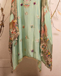 Mint Multicolour Botanical Suit Design