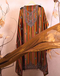 Multicolour Stripe Embellished Suit Design