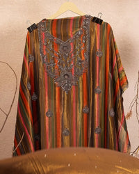 Multicolour Stripe Embellished Suit Design