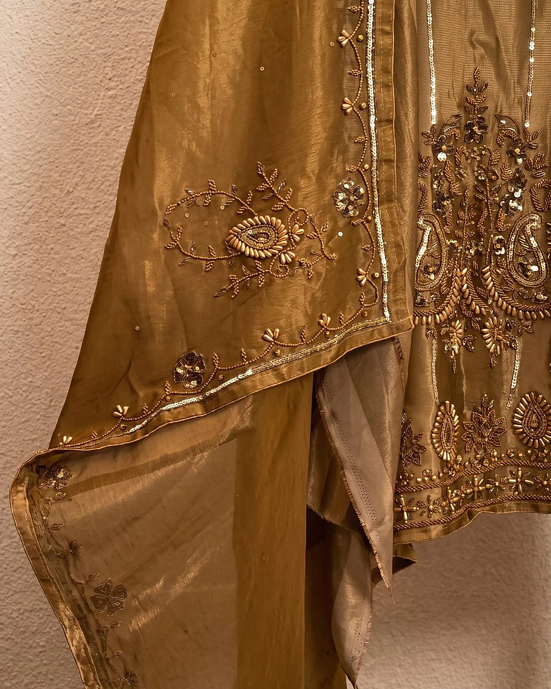Antique Gold Ornamental Suit Design