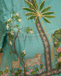 Aqua Garden Panel Suit Design
