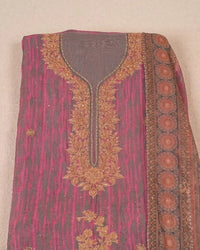 Magenta Gold Ornamental Suit Design